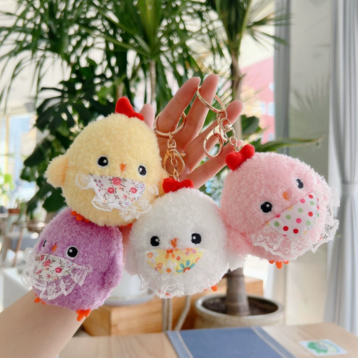 [ Set 8 Cái ] Móc Khóa Gấu Bông ( Khóa Trắng ) - 920904