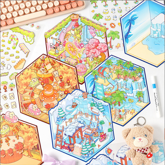 [ Set 10 Bộ ] Sticker Trang Trí 3D - 921095