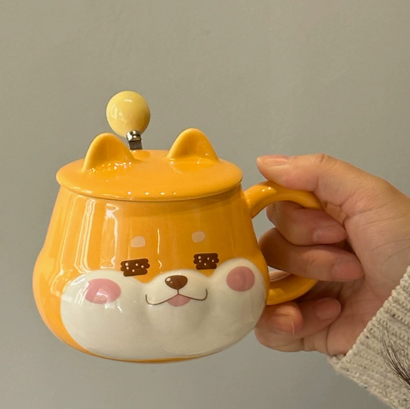 [ Set 2 Cái ] Cốc Nước Cún Cute [ Hộp Đẹp ] - 921168