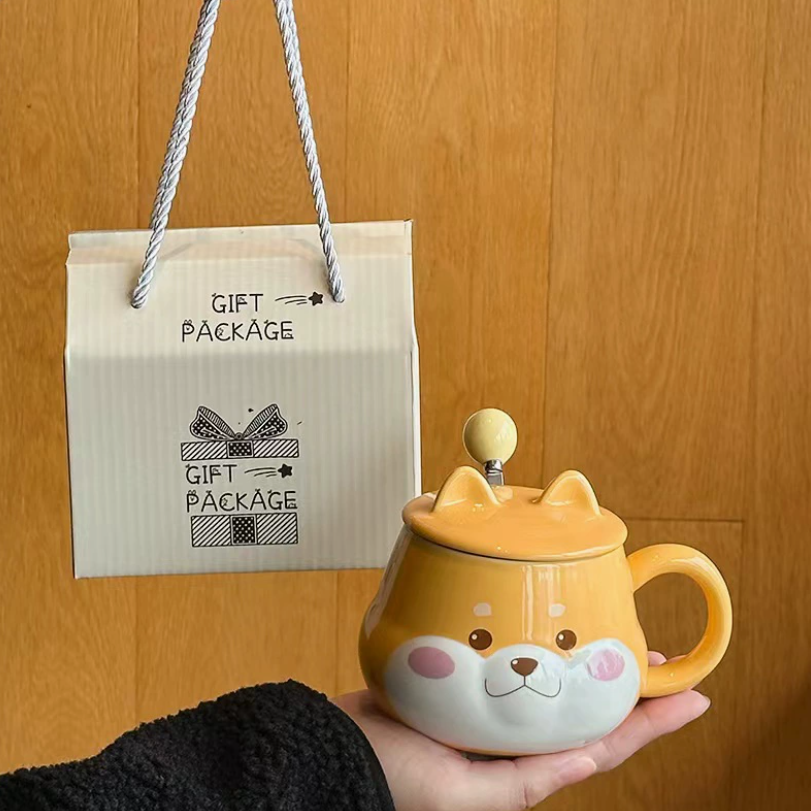 [ Set 2 Cái ] Cốc Nước Cún Cute [ Hộp Đẹp ] - 921168