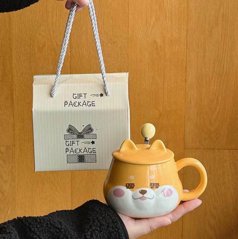 [ Set 2 Cái ] Cốc Nước Cún Cute [ Hộp Đẹp ] - 921168