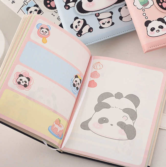 [ Set 4 Cuốn ] Sổ Nhật Ký Panda Cute [ 13 x 17cm ] - 921157