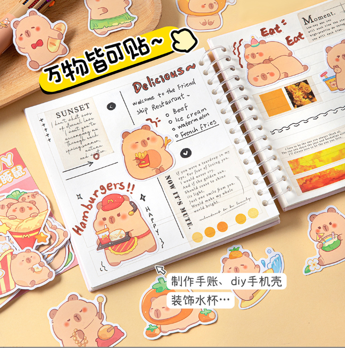 [ Set 20 Bộ ] Sticker Capybara ( 1 Bộ 30 Miếng ) - 921389