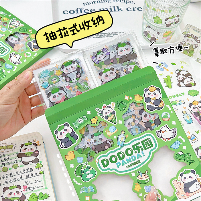 [ Set 5 Hộp ] Sticker Panda ( Hộp 100 Miếng ) - 921652