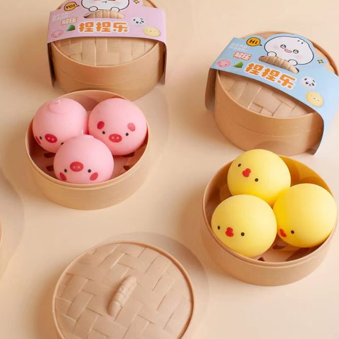 [ Set 10 Hộp ] Squishy Bánh Bao ( 1 Hộp 3 Cái ) - 921819