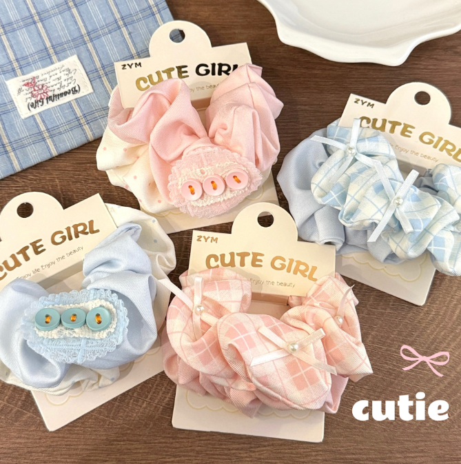 [ Set 12 Cái ] Cột Tóc Scrunchies - 922132