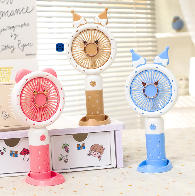[ Set 6 Cái ] Quạt Sạc Mini Để Bàn + Giá Đỡ Điện Thoại - 922175