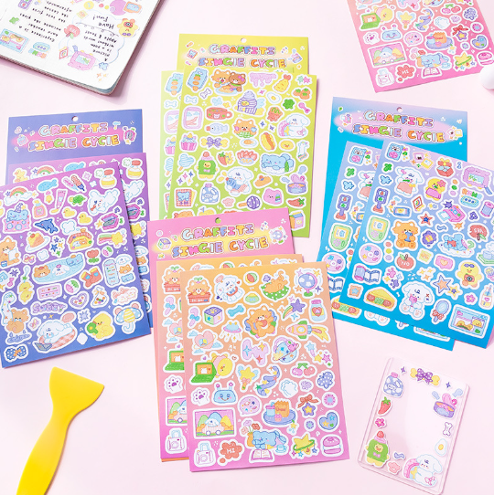 [ Set 12 Túi ] Sticker Cute - 922292