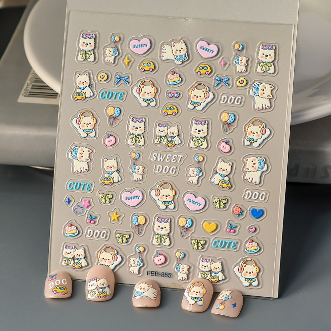 [ Set 12 Túi ] Sticker Dán Nail 5D, Dập Nổi, Chống Nước, Keo Cao Cấp - 922304