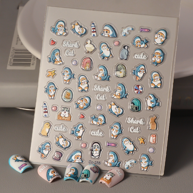 [ Set 12 Túi ] Sticker Dán Nail 5D, Dập Nổi, Chống Nước, Keo Cao Cấp - 922306