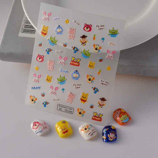 [ Set 12 Túi ] Sticker Dán Nail 5D, Dập Nổi, Chống Nước, Keo Cao Cấp - 922307