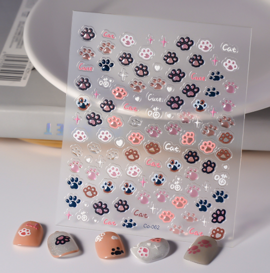 [ Set 12 Túi ] Sticker Dán Nail 5D, Dập Nổi, Chống Nước, Keo Cao Cấp - 922313