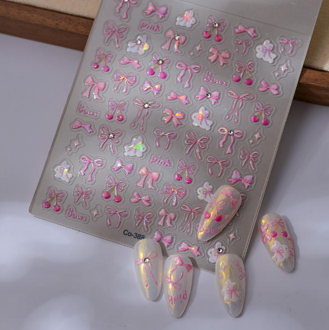 [ Set 12 Túi ] Sticker Dán Nail 5D, Dập Nổi, Chống Nước, Keo Cao Cấp - 922340