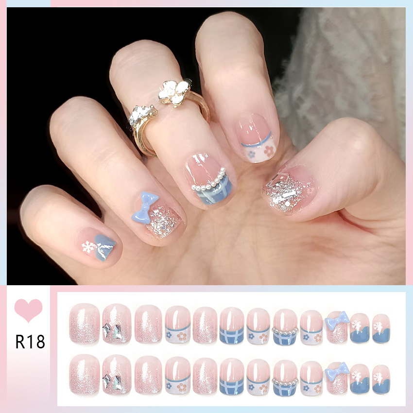 [ Set 5 Hộp ] Nail [ 24 PCS + Keo Thạch ] - 21941