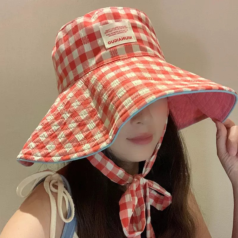[ Set 5 Cái ] Nón Caro Nơ 2 Lớp [ Chống Tia Cực Tím ] - 922938