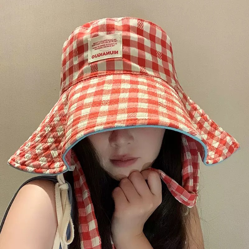 [ Set 5 Cái ] Nón Caro Nơ 2 Lớp [ Chống Tia Cực Tím ] - 922938