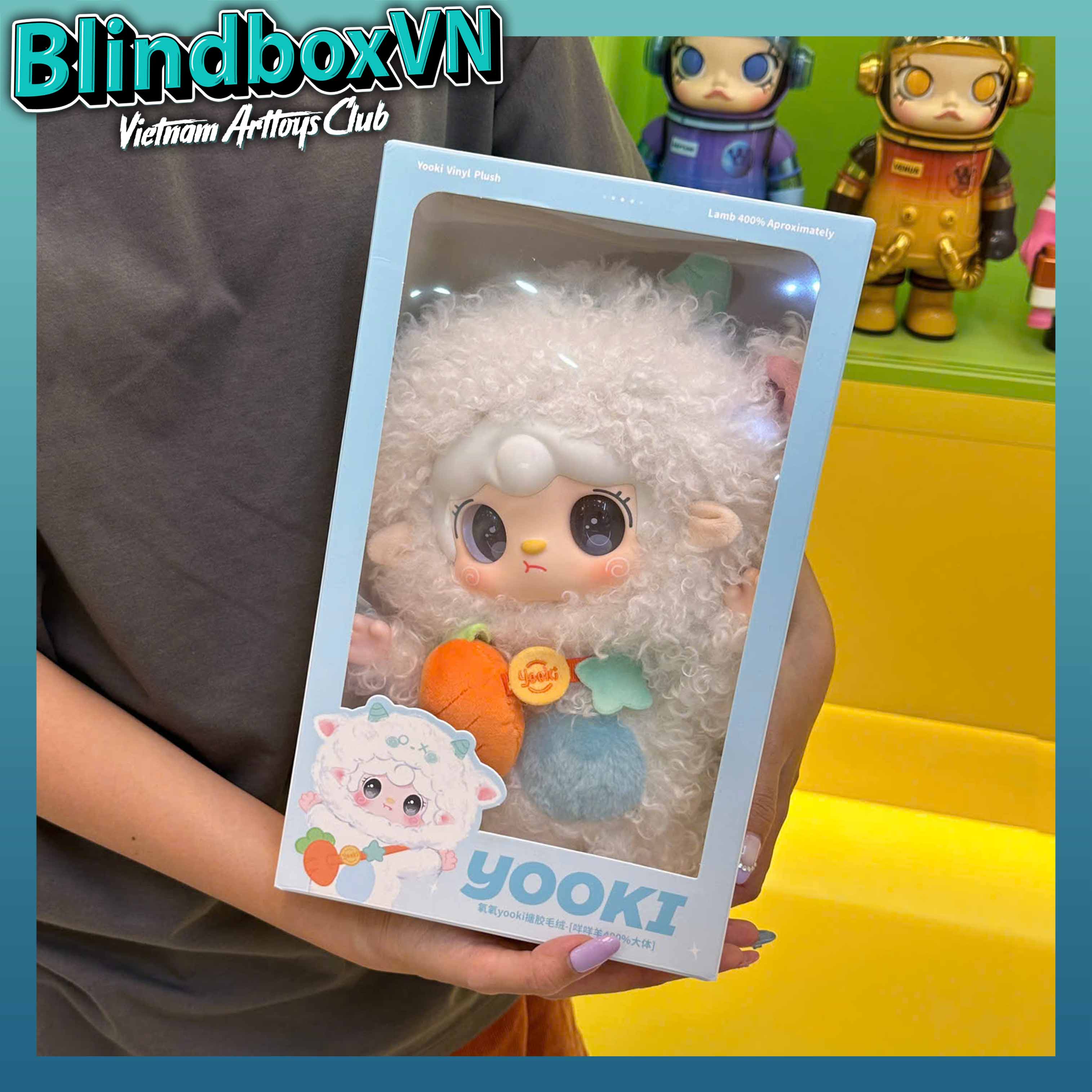 Yoobi Puppet Yooki Lamb 400% Vinyl Plush Doll ( Chính Hãng )