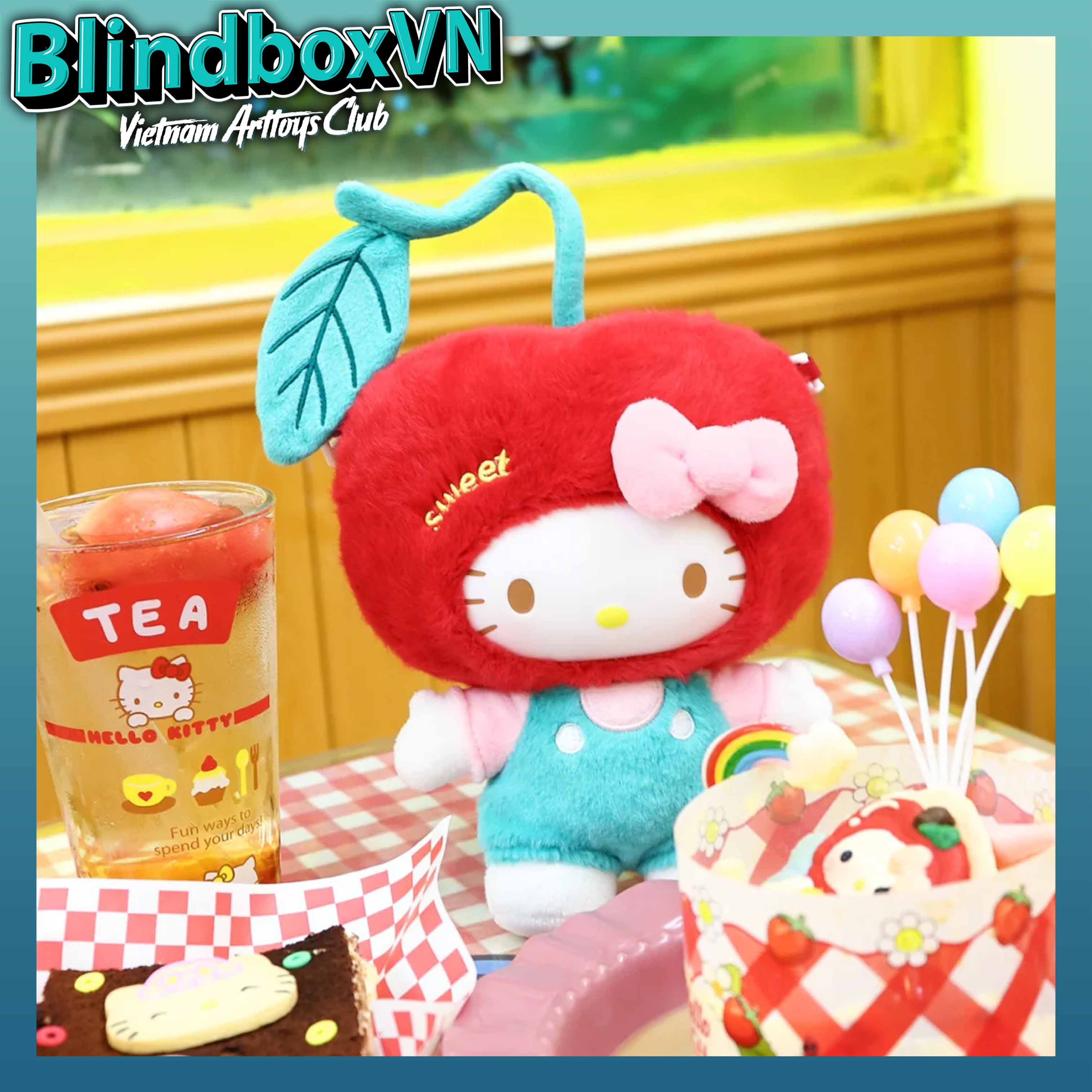 TOP TOY Sanrio Family Hello Kitty Cherry Vinyl Plush ( Chính hãng )