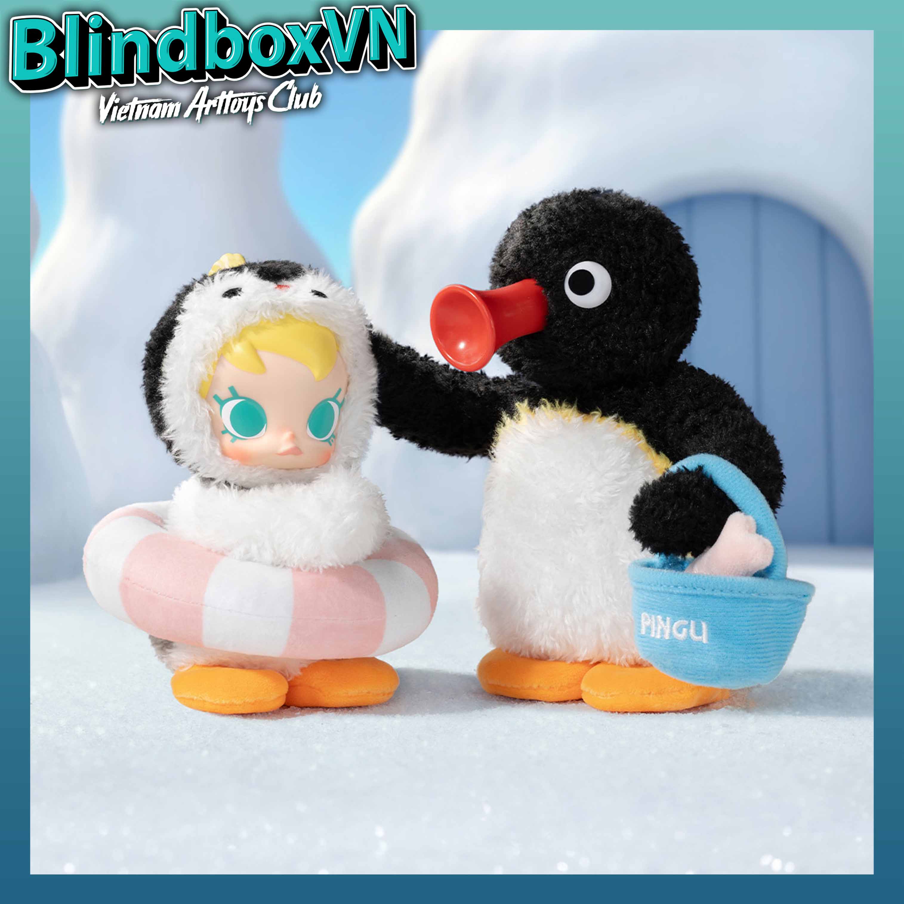 Baby Molly x Pingu Happy Fishing Series Vinyl Plush Pendant Blindbox