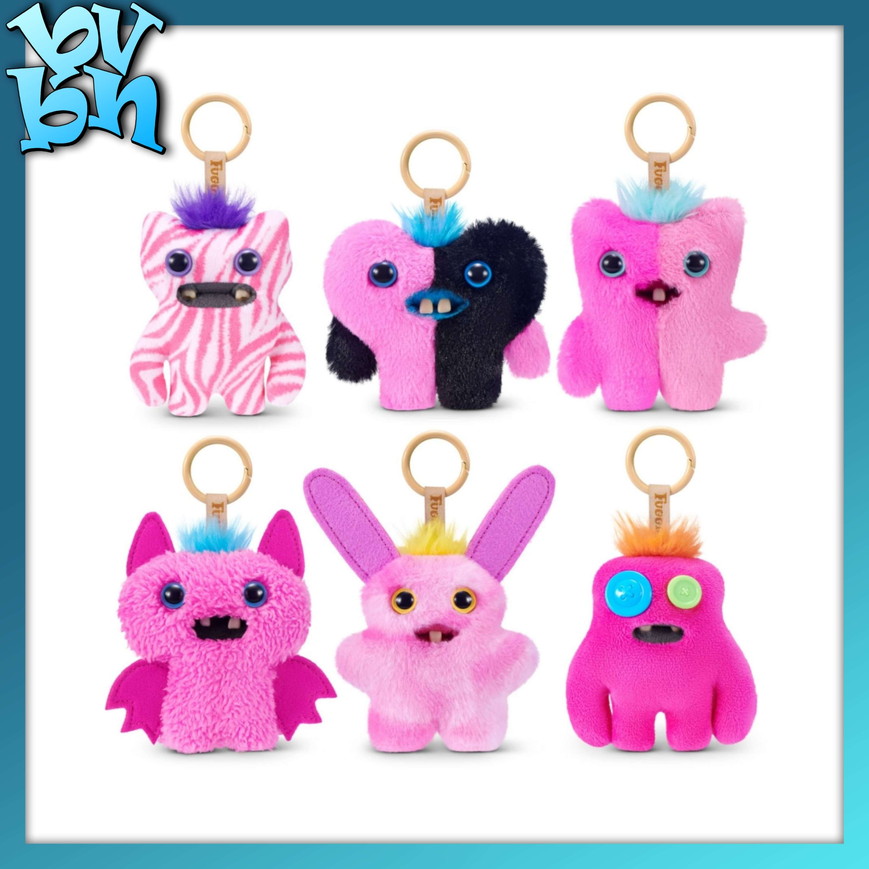 ZURU TOYS Fuggler Baby Pinkles Keyrings 3.5 inch
