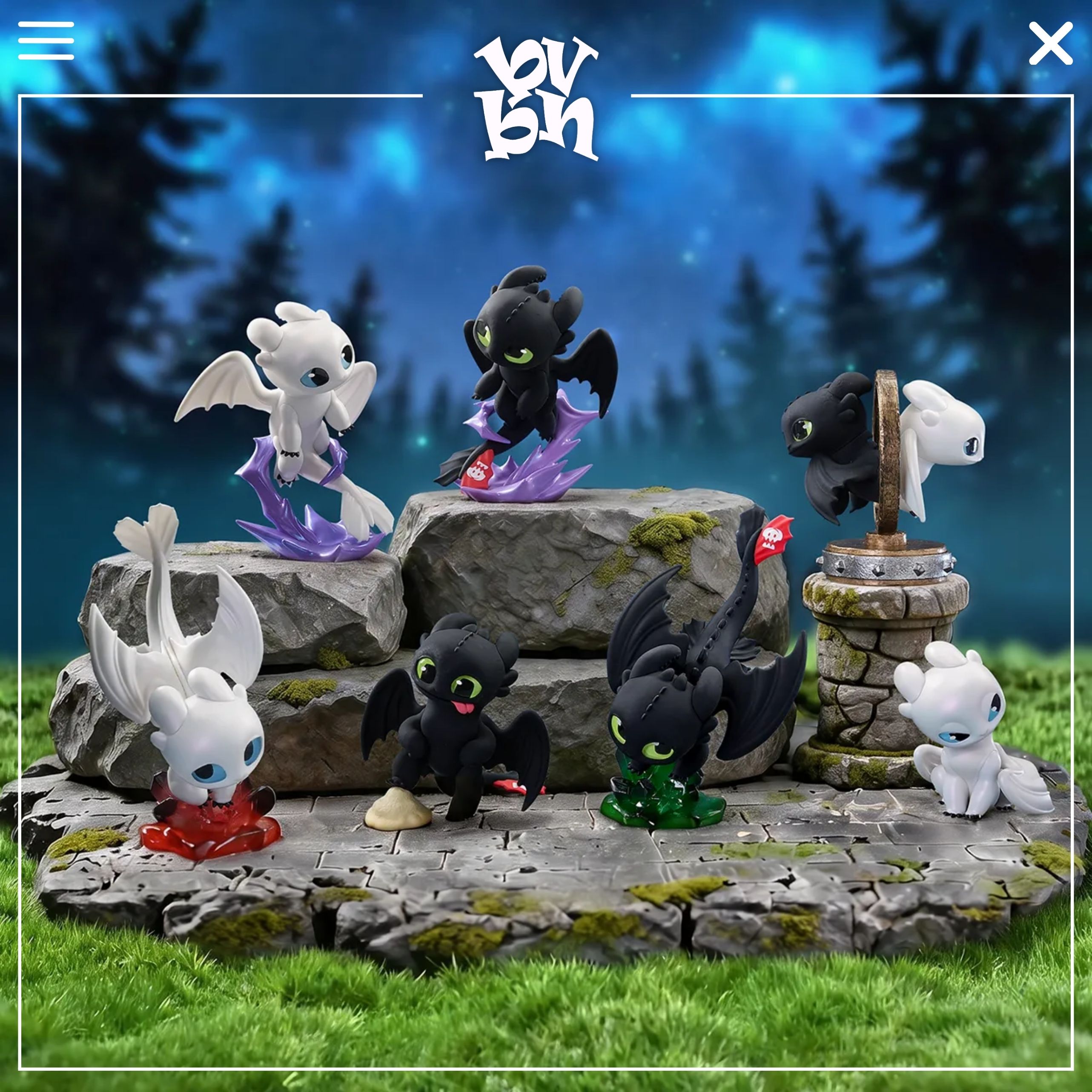 52Toys How to Train Your Dragon Light & Night Intertwined Blind Box