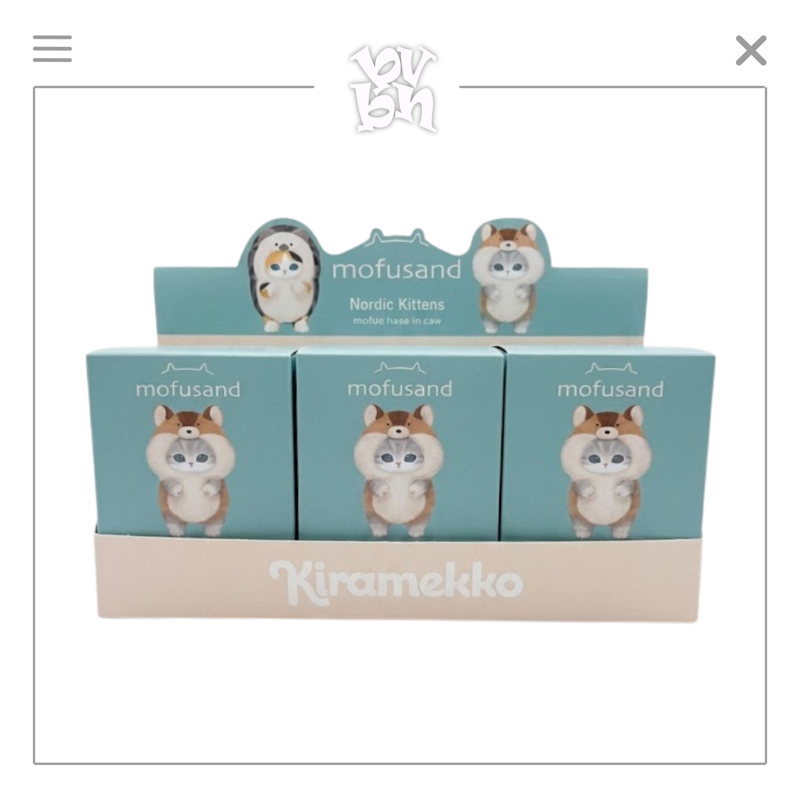 Mofusand Kiramekko Nordic Kitten Plush Keychain Blind Box