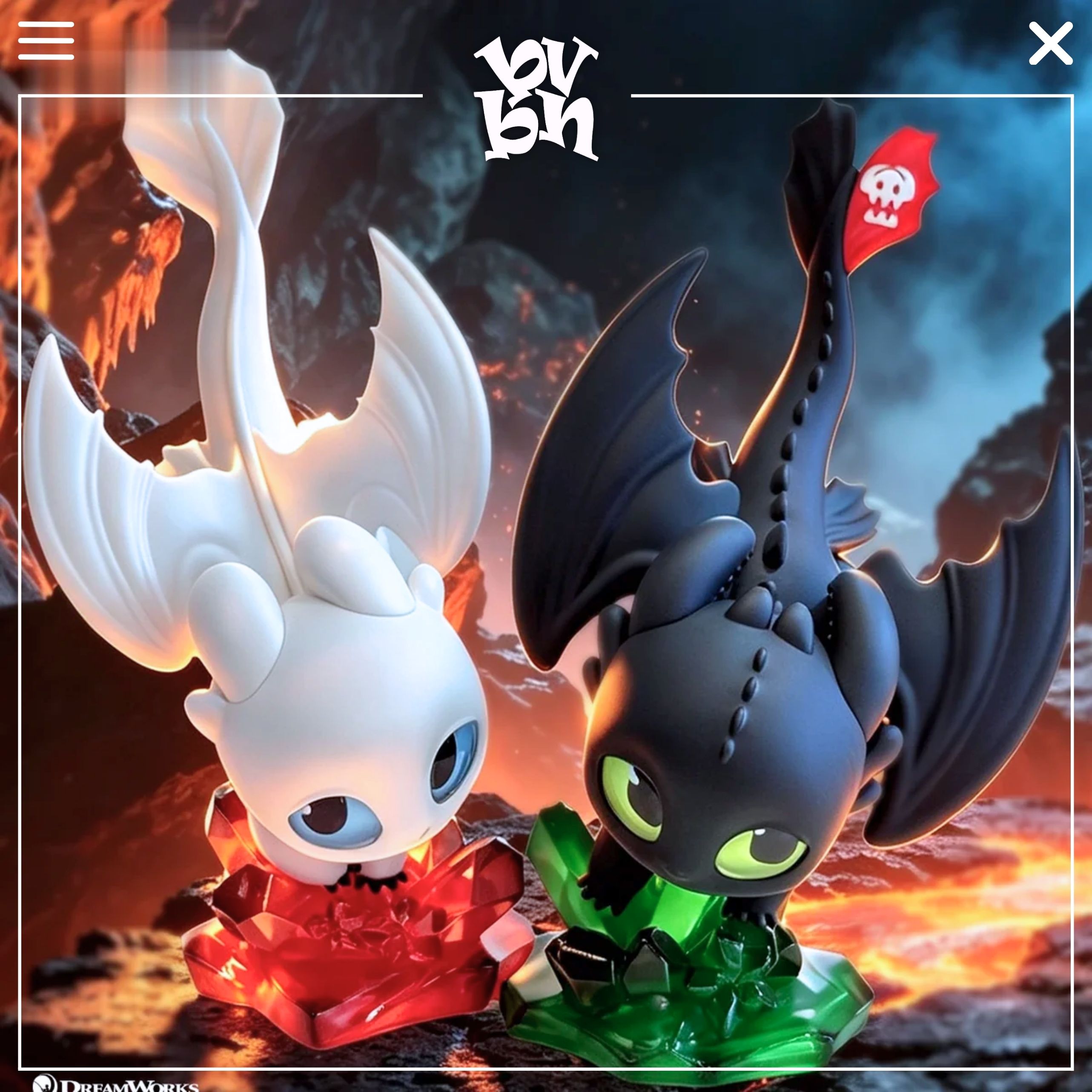 52Toys How to Train Your Dragon Light & Night Intertwined Blind Box