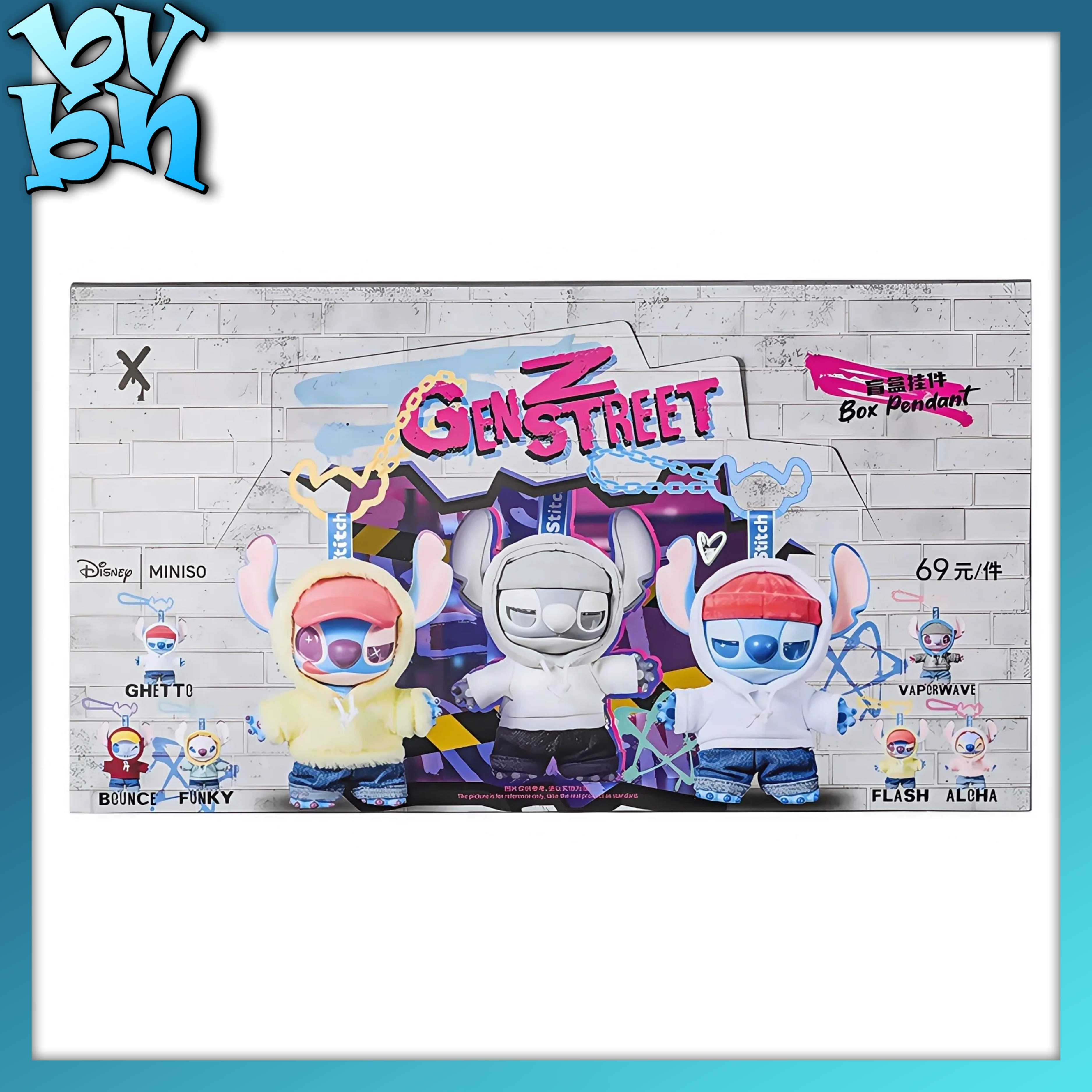 Disney Stitch GenZ Street Series Vinyl Plush Blind Box Pendant