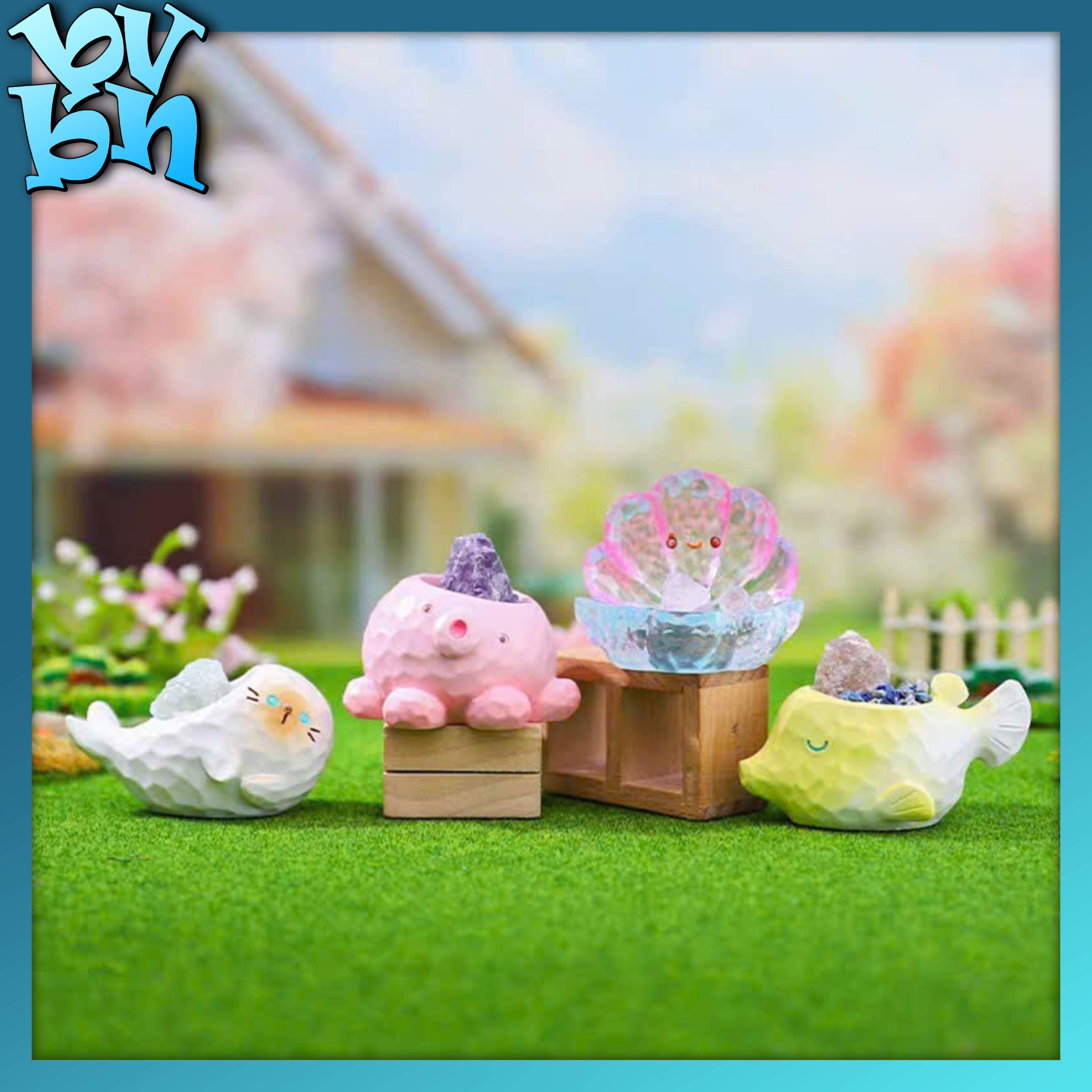 Blue Sea Crystal Stone Blindbox Series Đá Năng Lượng