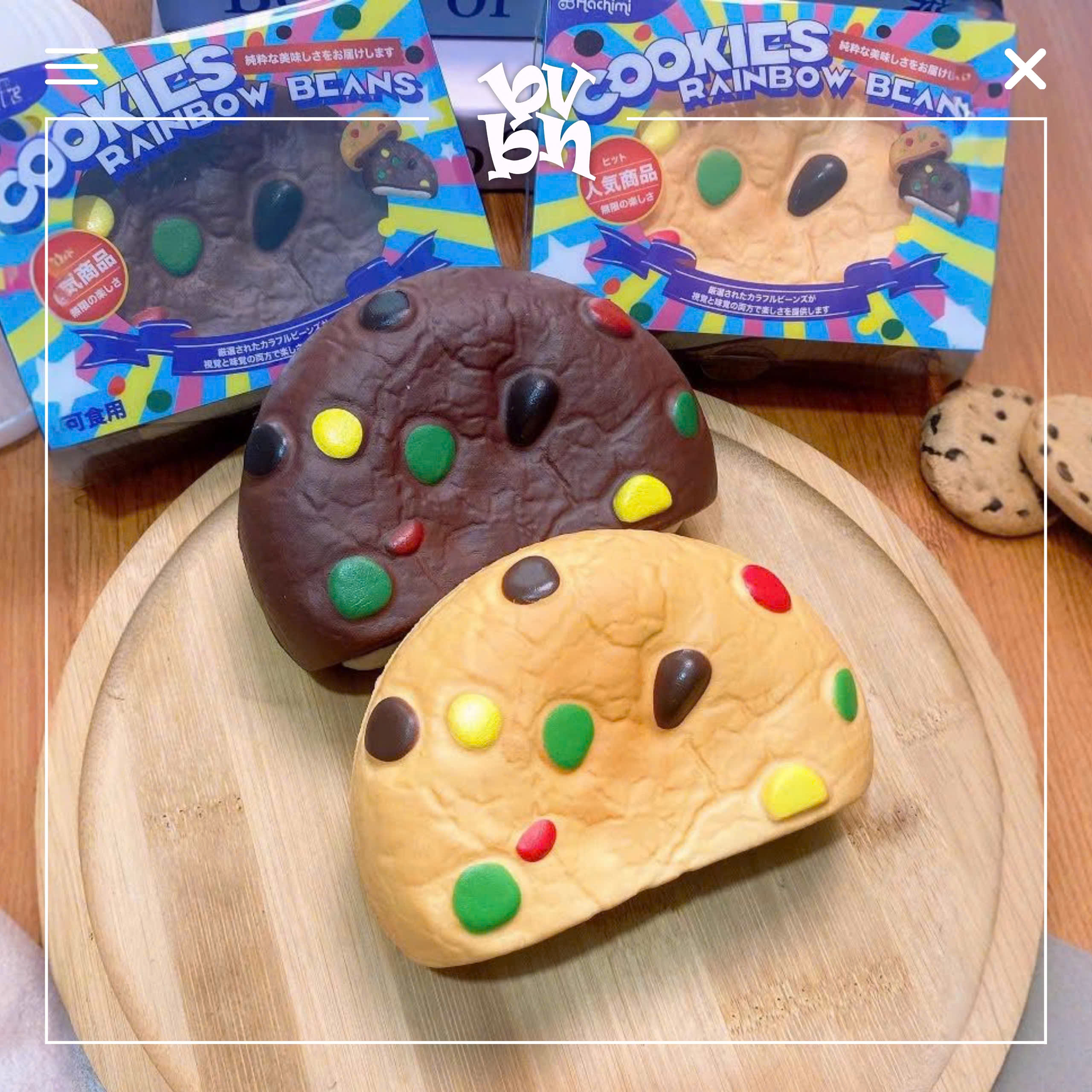 Hachimi Squishy Cookie Rainbow Bean