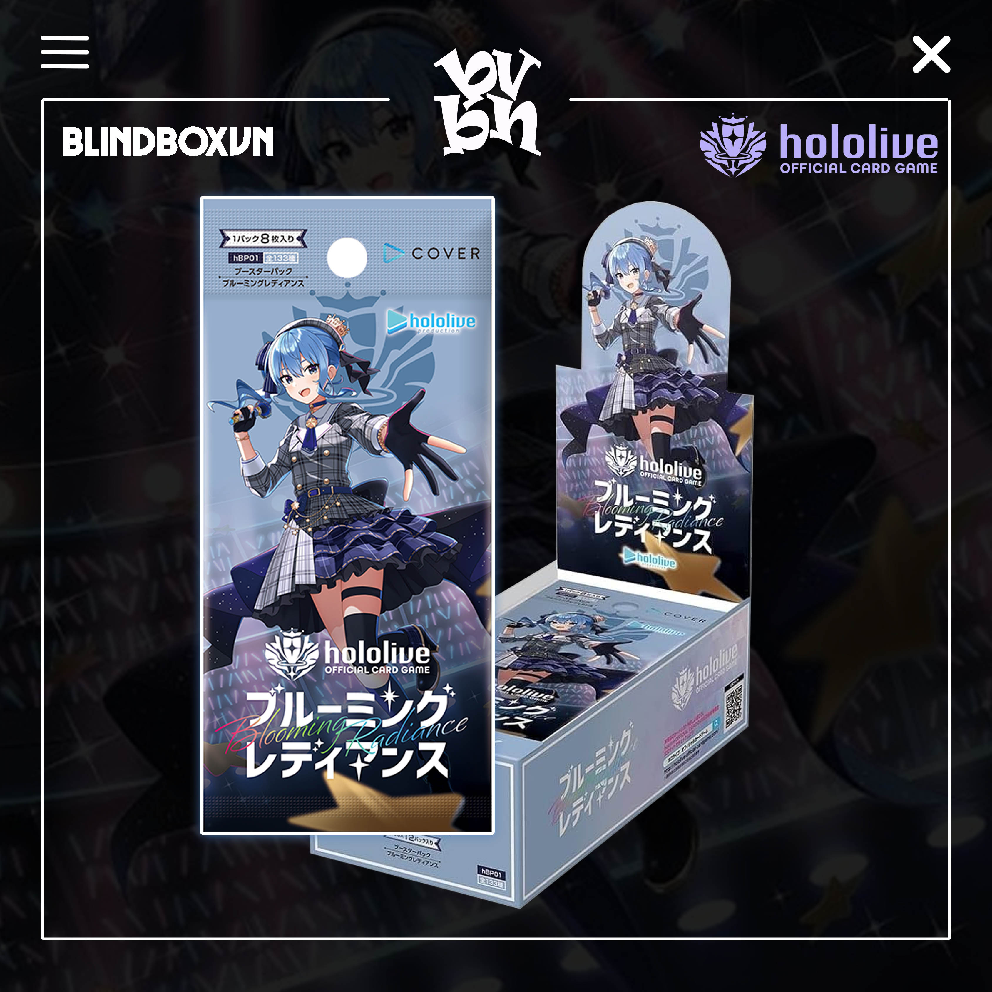 Pack Card Hololive Official Card Game Vol 1 Blooming Radiance