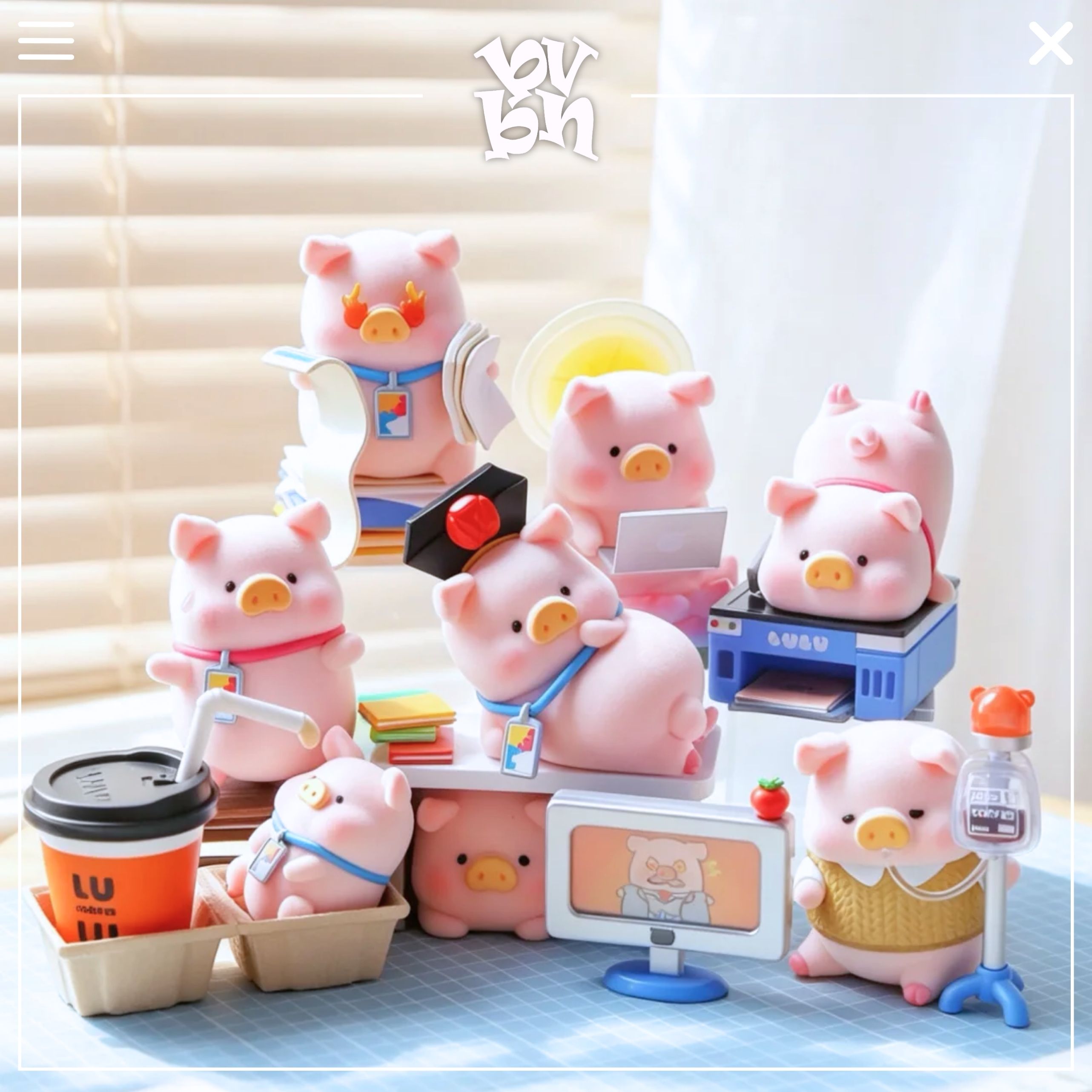 Lulu The Piggy Office Blindbox Series Toyzeroplus