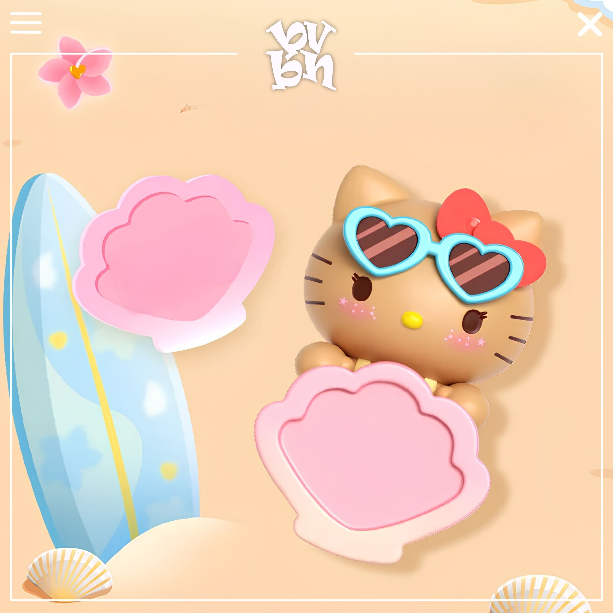 Hippers Hello Kitty Let's Go to the Beach Series Cute Beans Blindbox Series
