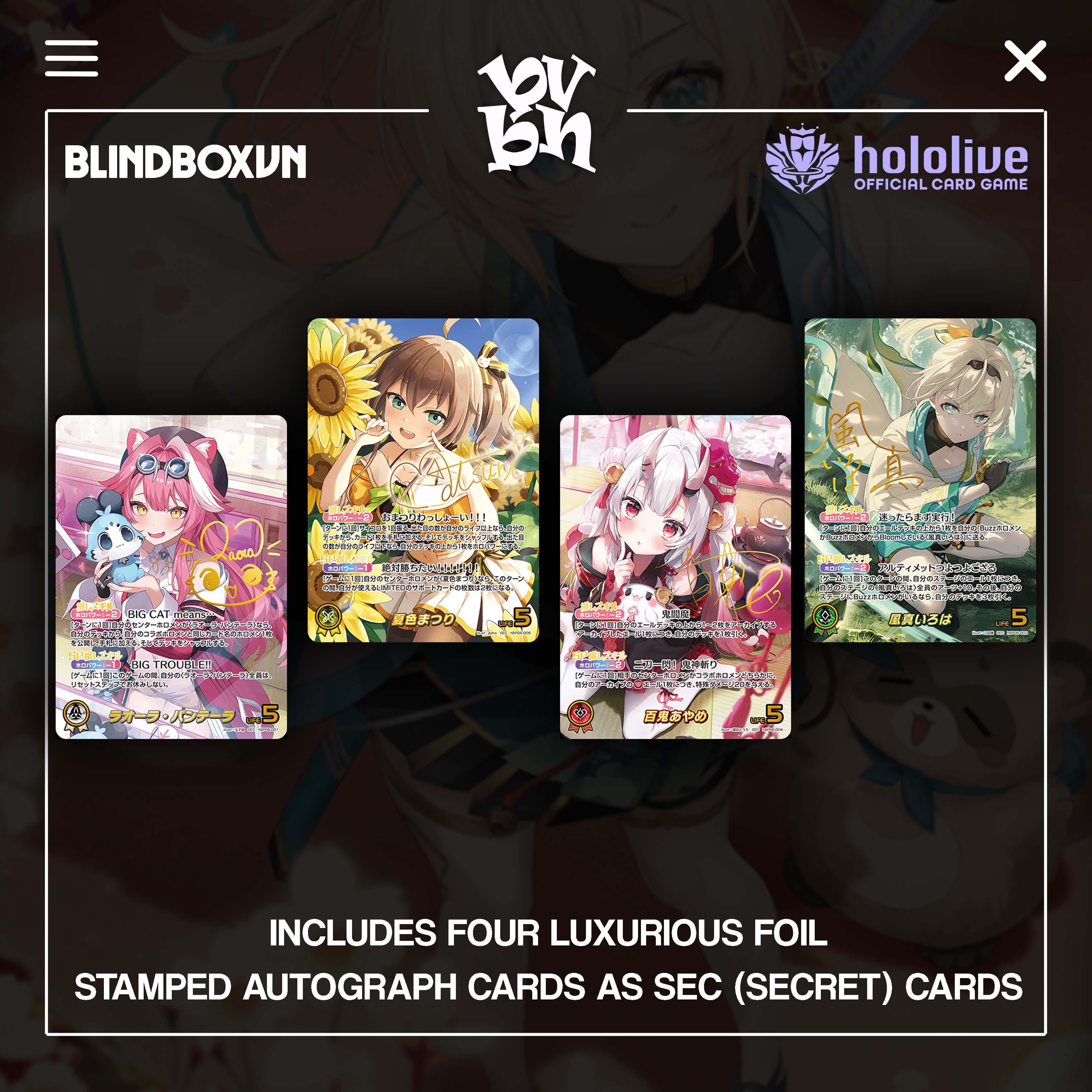 Pack Card Hololive Official Card Game Vol 6 Ayakashi Vermilion Booster