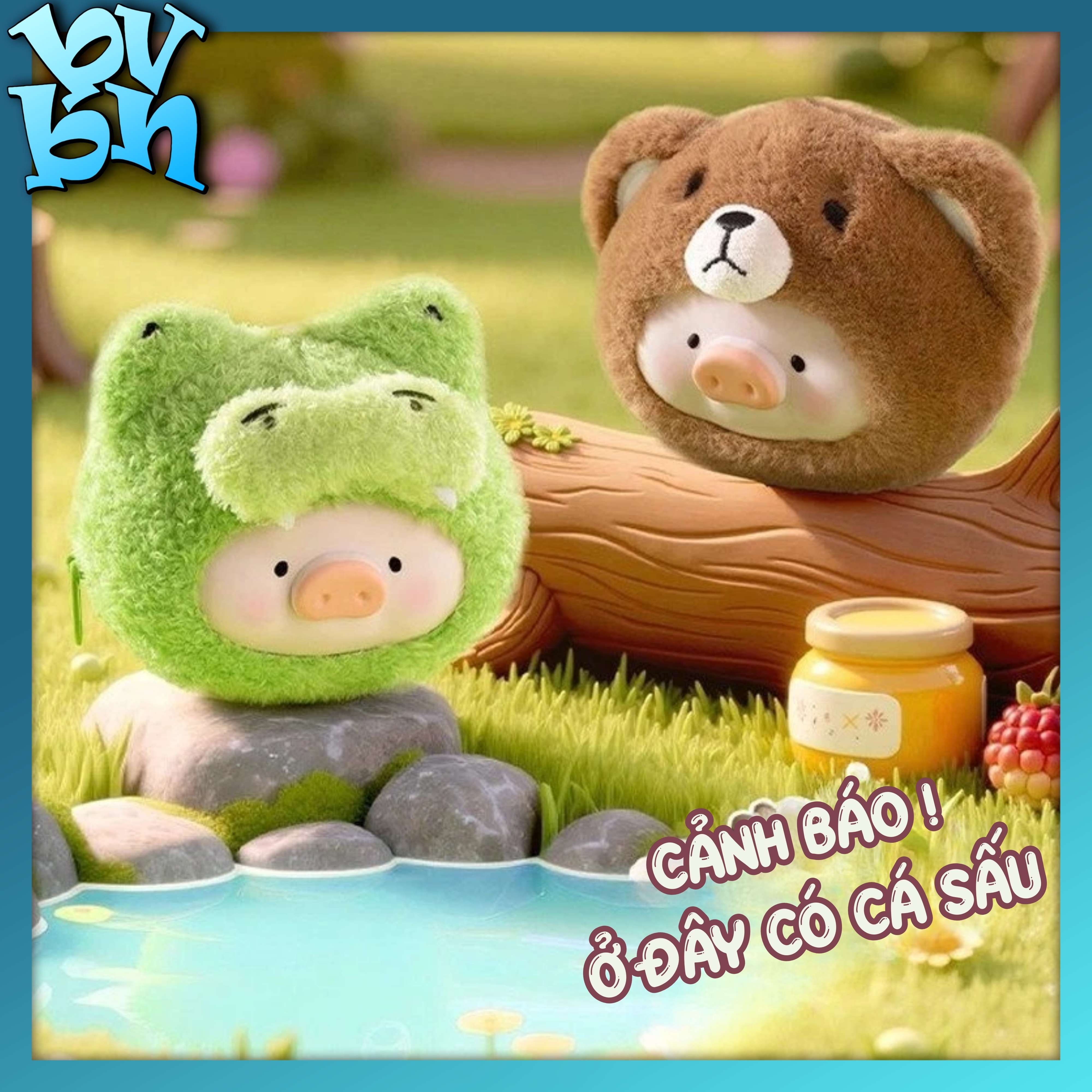 LuLu the Piggy Animal Party Series plush Silicone Earphone BlindBox