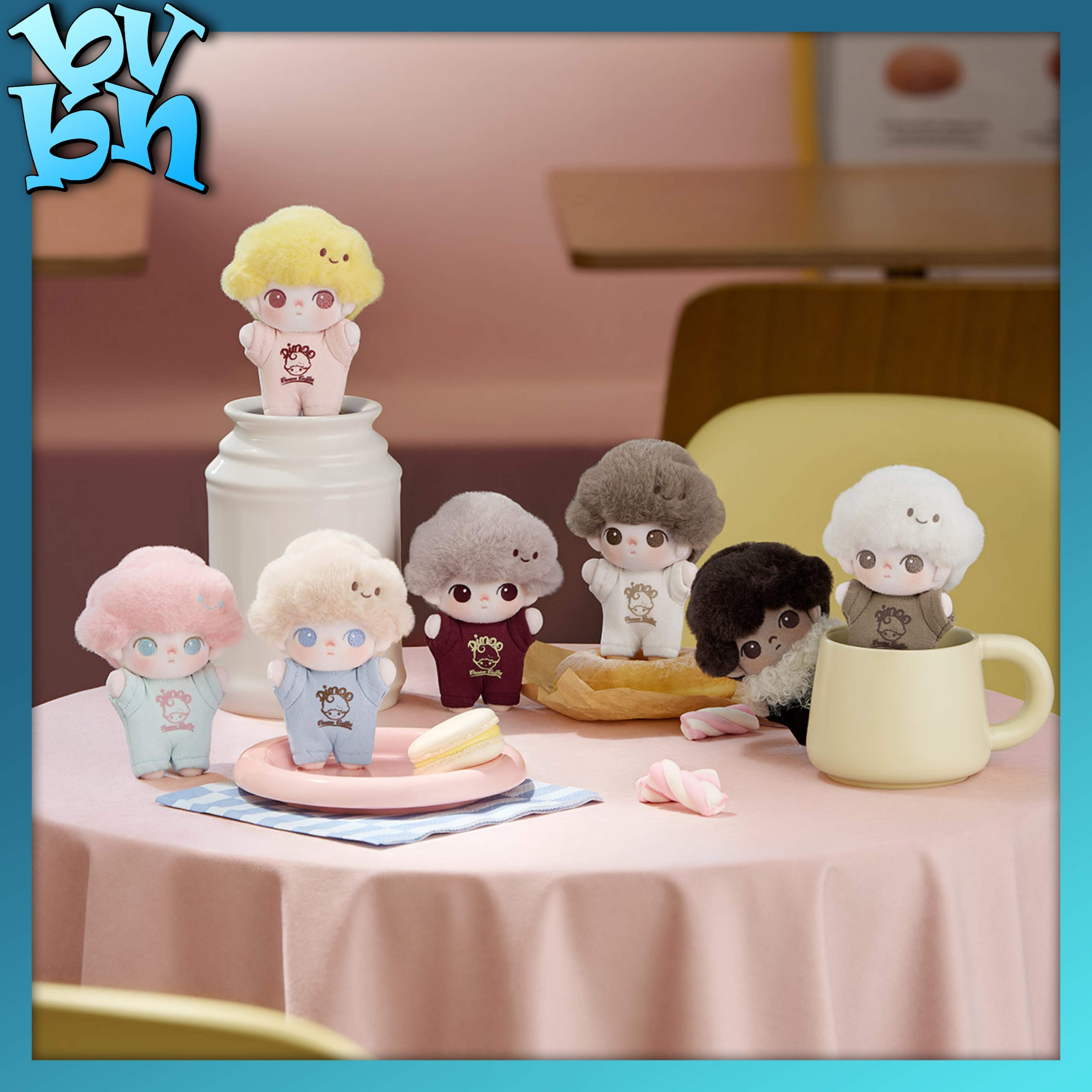 POP MART DIMOO Crush on Coffee Series-Soft-faced Plush Keychain Blind Box