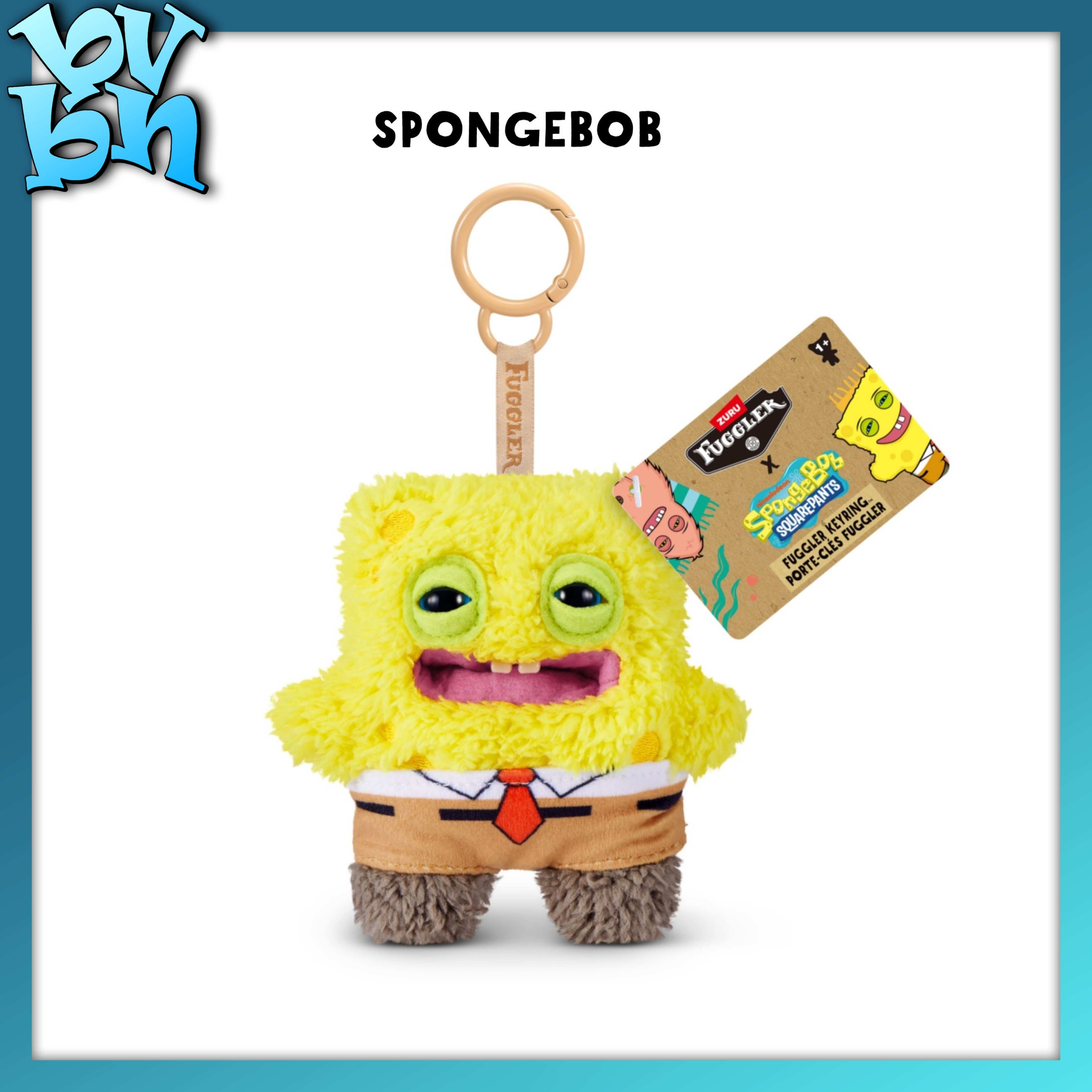 FUGGLER LICENSED COLLAB SERIES 1 SPONGEBOB KEYRINGS 5"