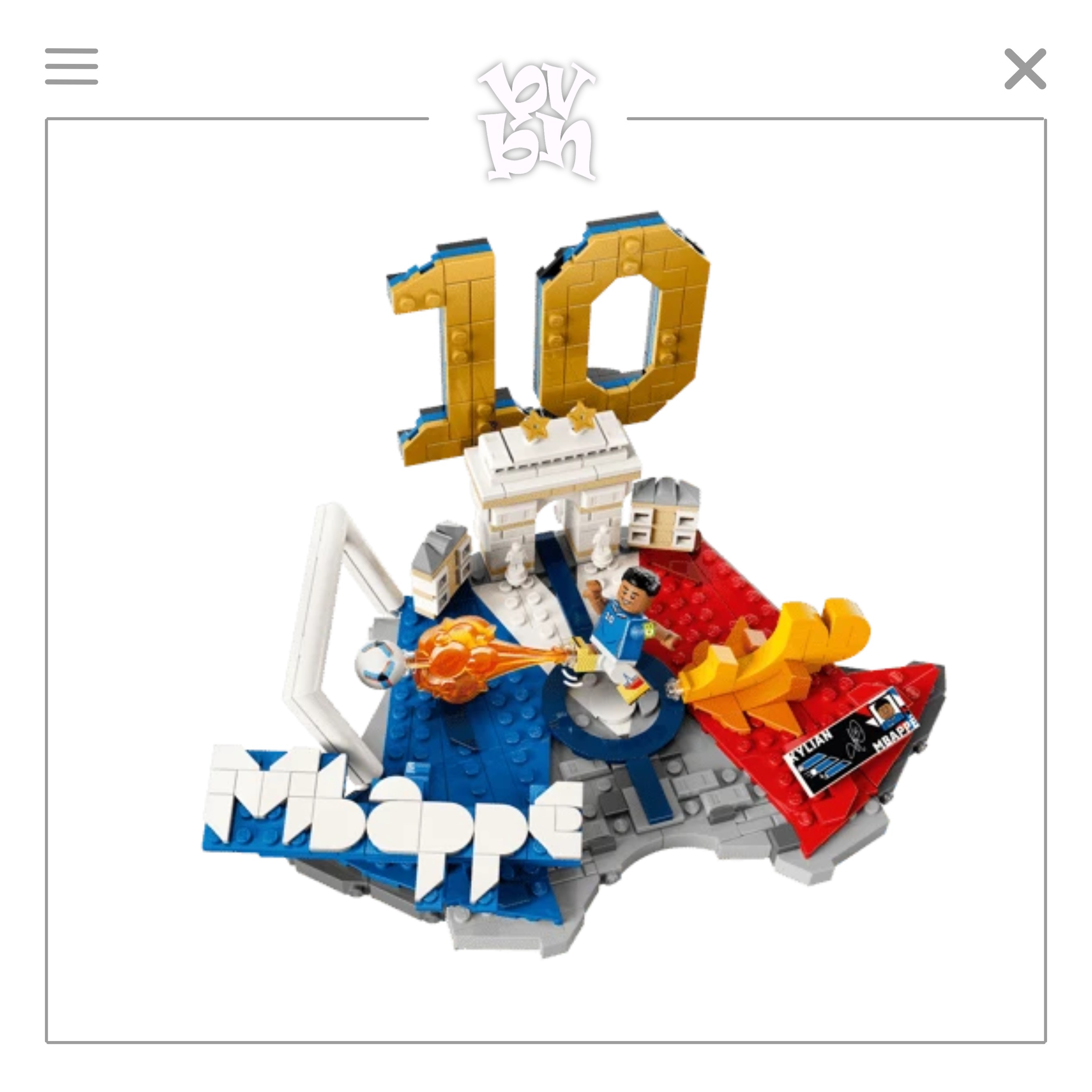 Đồ Chơi Lắp Ráp Biểu Tượng Sân Cỏ Kylian Mbappé LEGO EDITIONS SPORTS