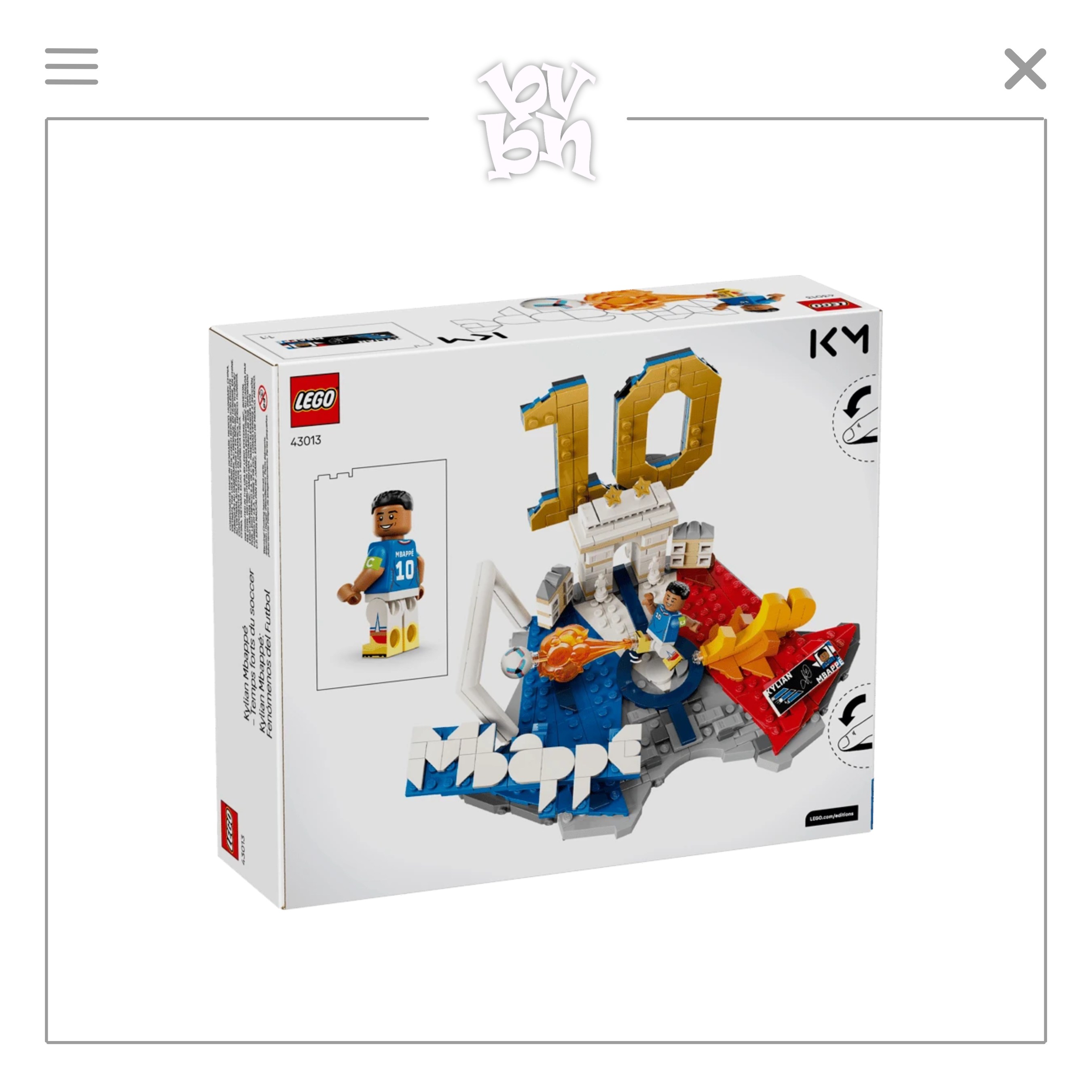 Đồ Chơi Lắp Ráp Biểu Tượng Sân Cỏ Kylian Mbappé LEGO EDITIONS SPORTS