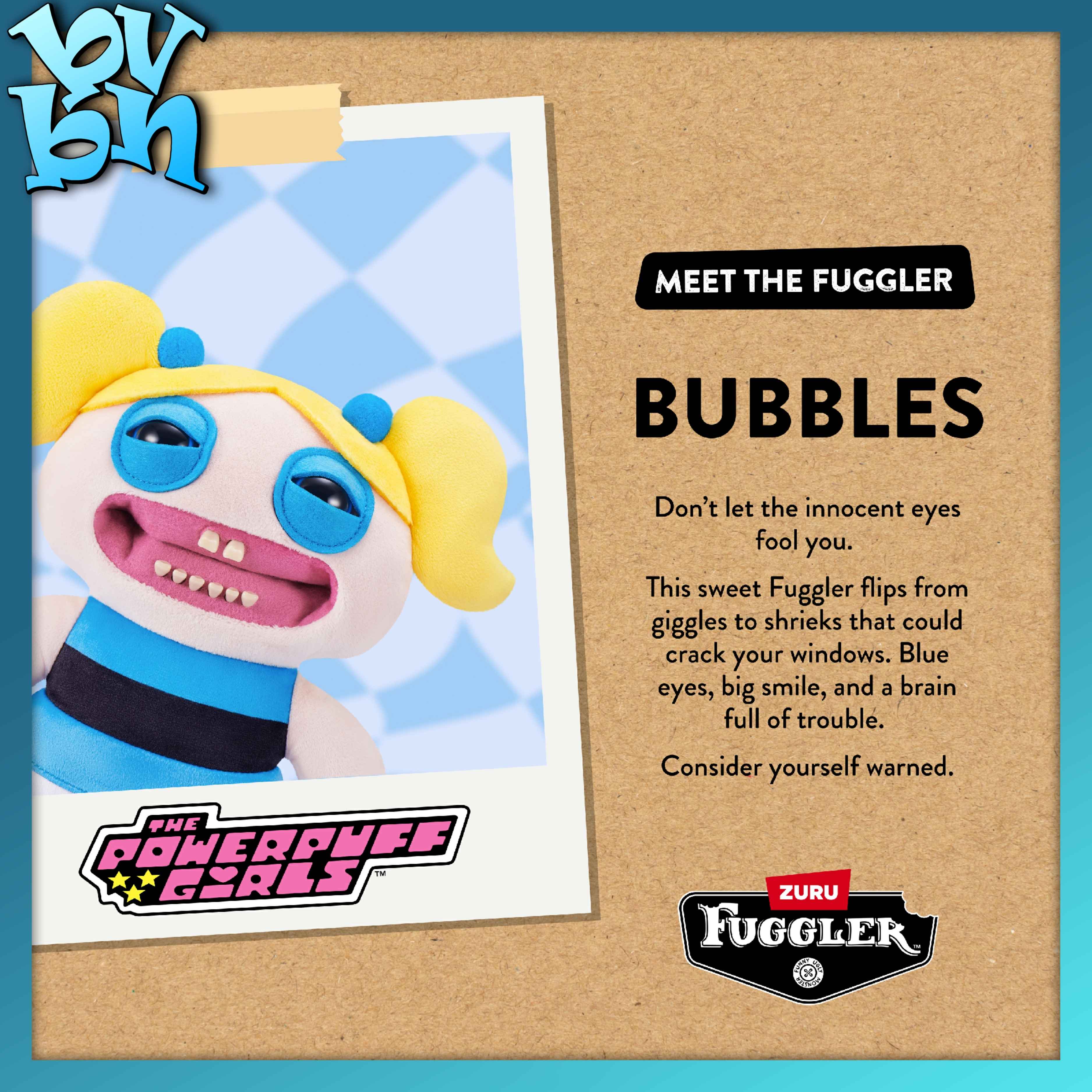 FUGGLER SERIES 1 POWERPUFF GIRLS PLUSH SIZE 9"