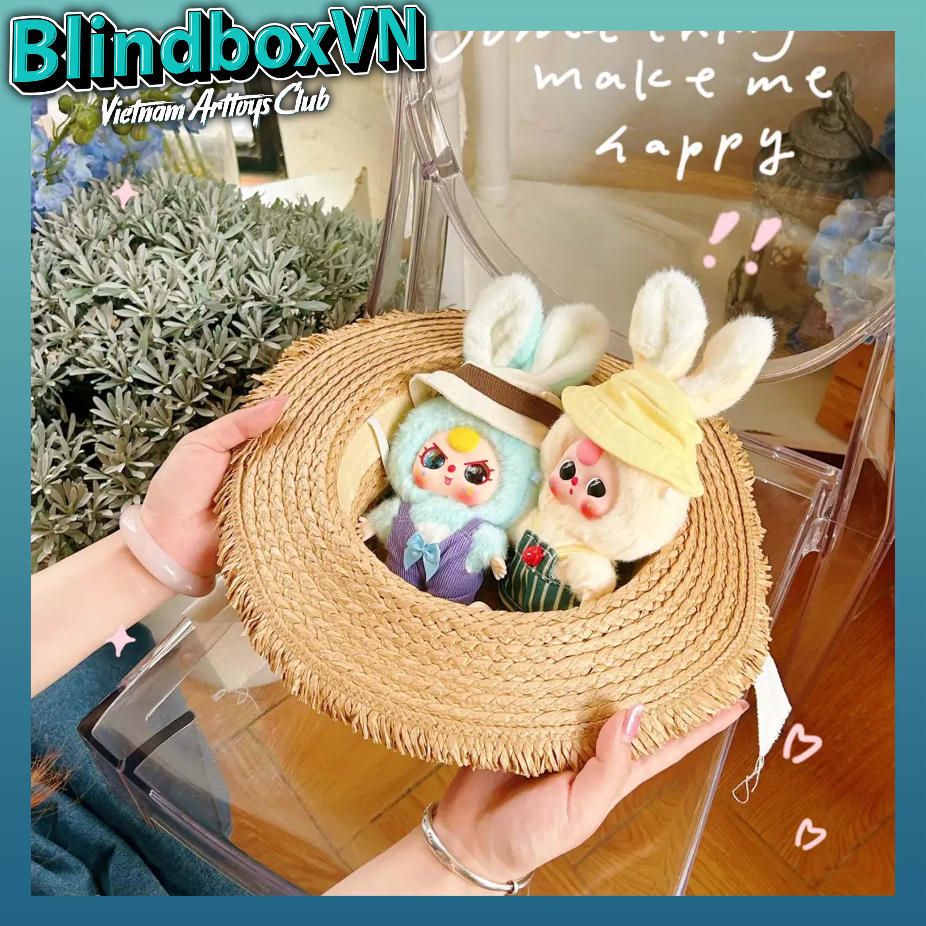 Baby Three Macaron Bunny Series Vinyl Face Blind Box Plush