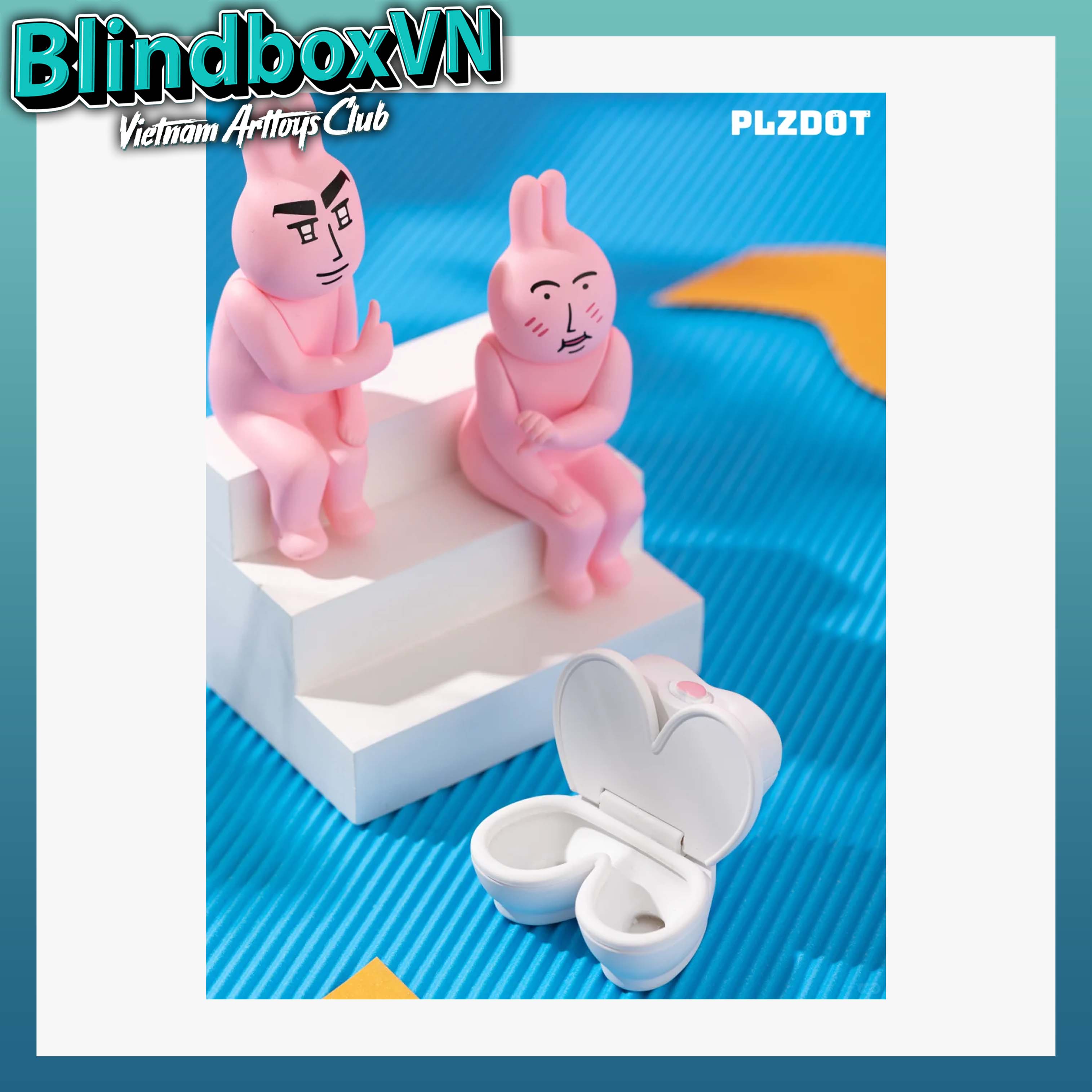 PLZDOT Pink Rabbit My friends Series Blind Box ( Chính Hãng )