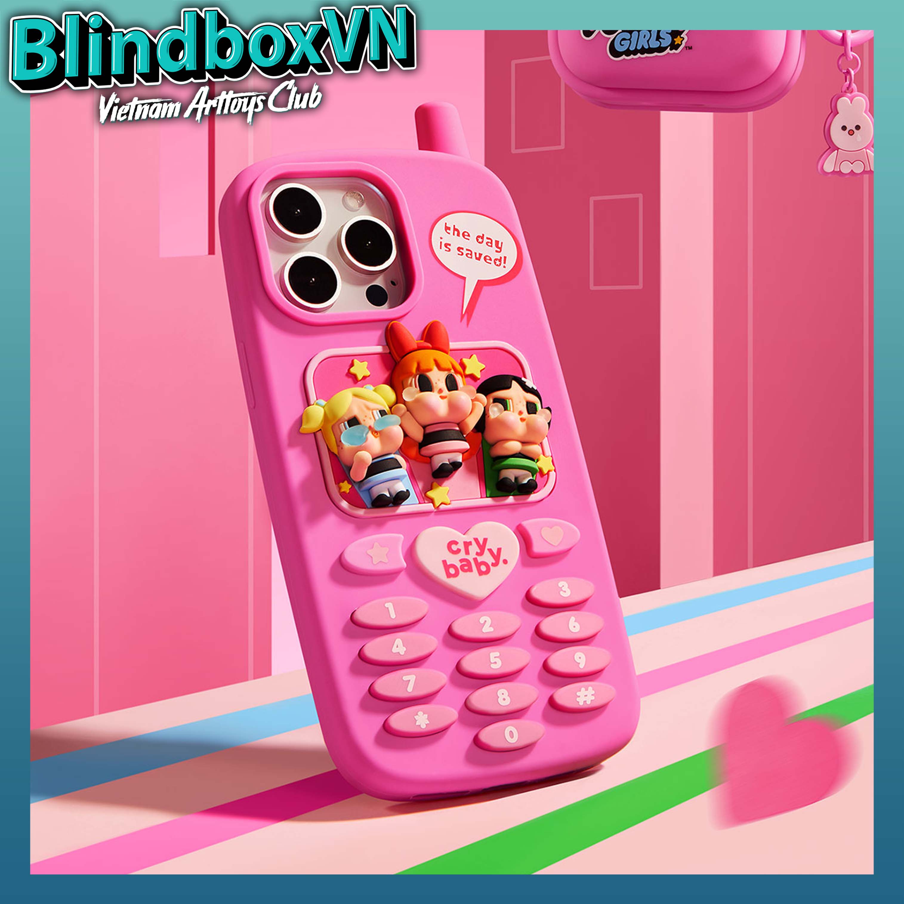 Ốp Điện Thoại CRYBABY × Powerpuff Girls Series-Phone Case 15PROMAX
