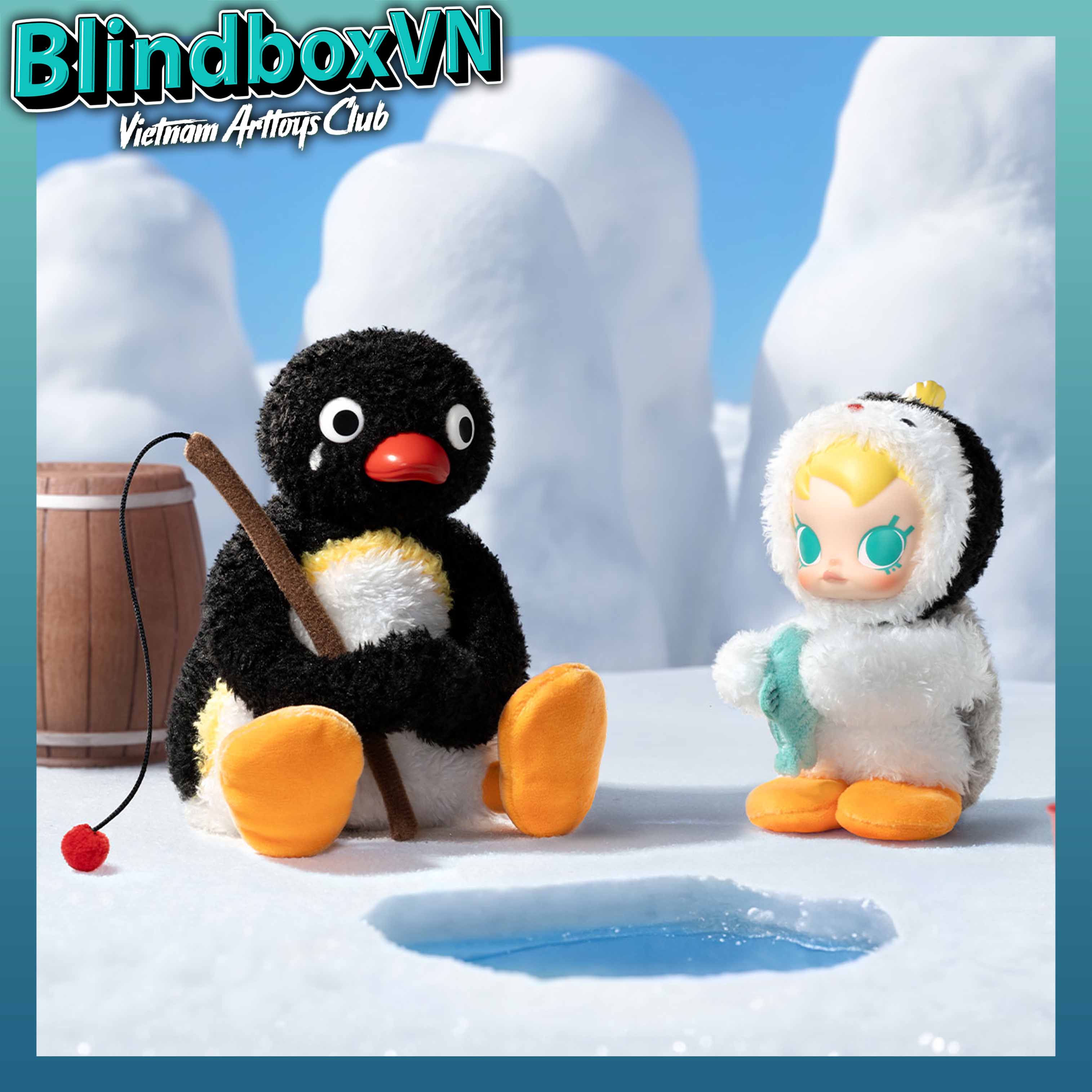 Baby Molly x Pingu Happy Fishing Series Vinyl Plush Pendant Blindbox