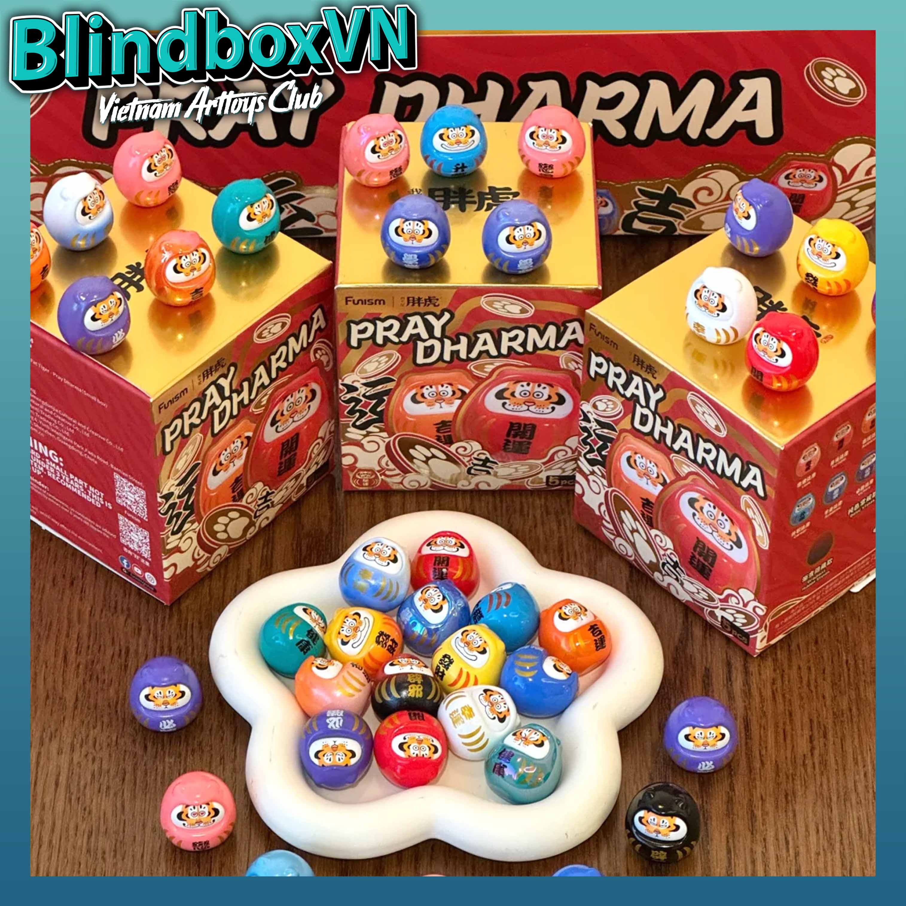 Alexander Panghu Fat Tiger Pray Dharma Cute Bean Series Blind Box