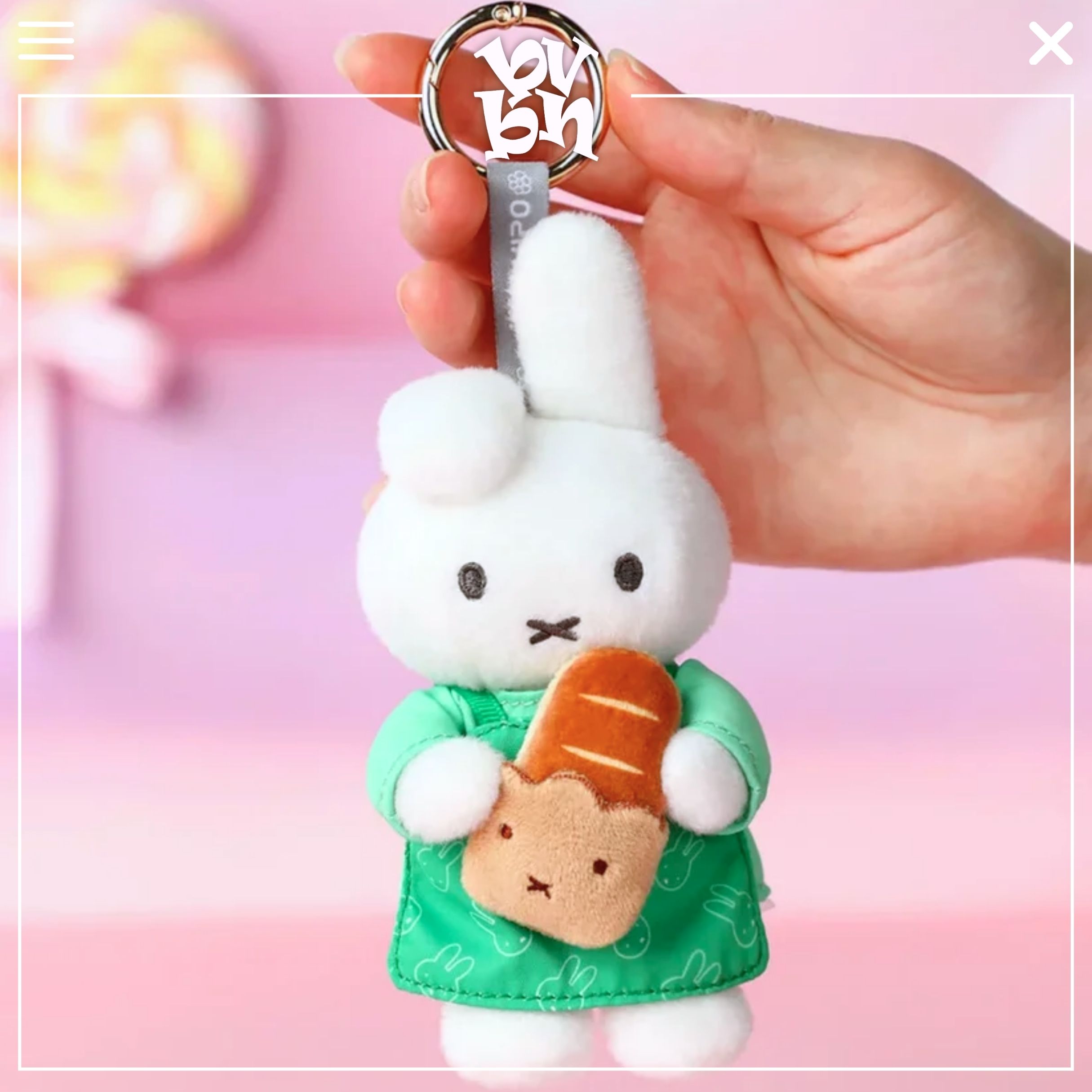 Miffy Rabbit Bakery Plush Keychain Blindbox Series