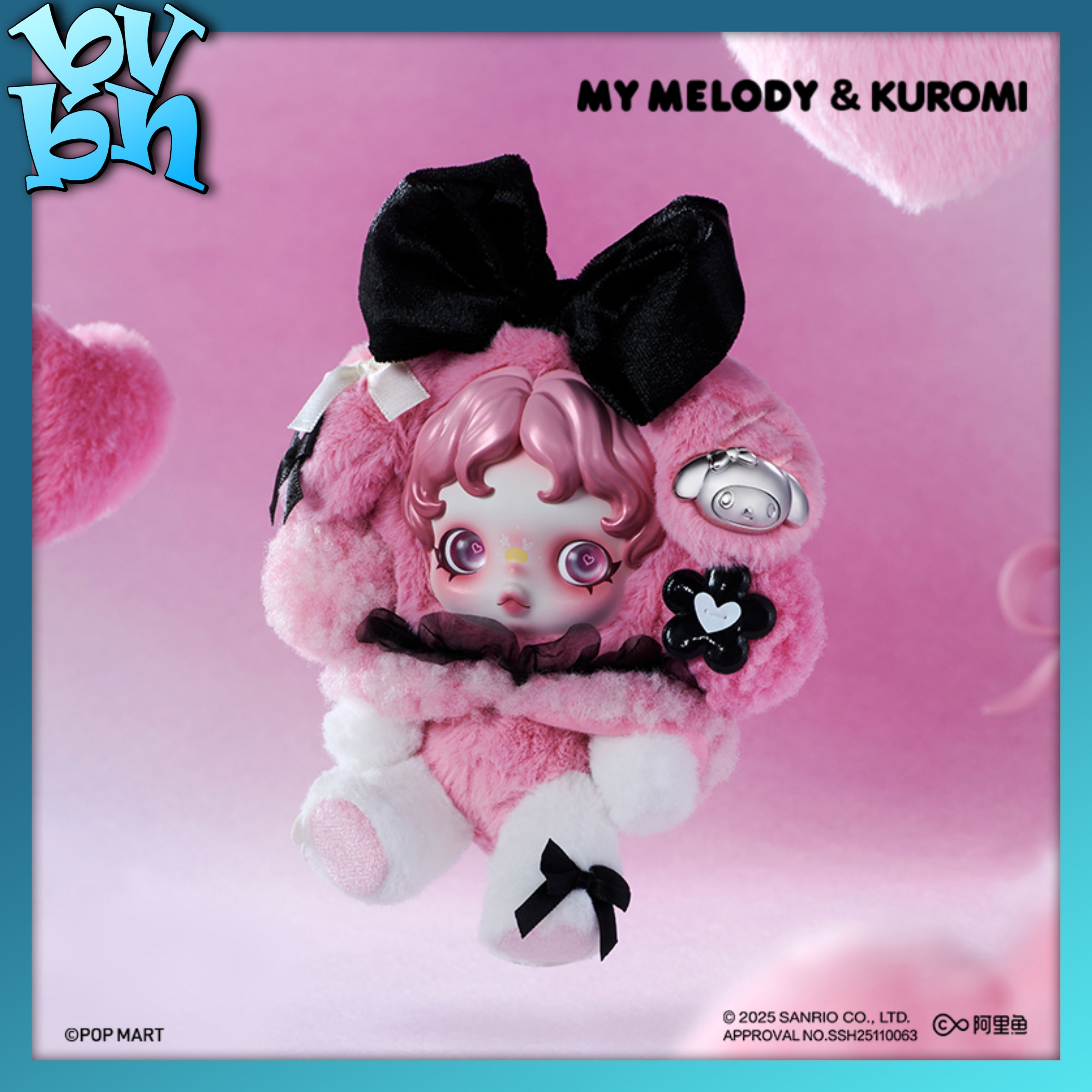 SKULLPANDA × KUROMI x MELODY Plush POP MART