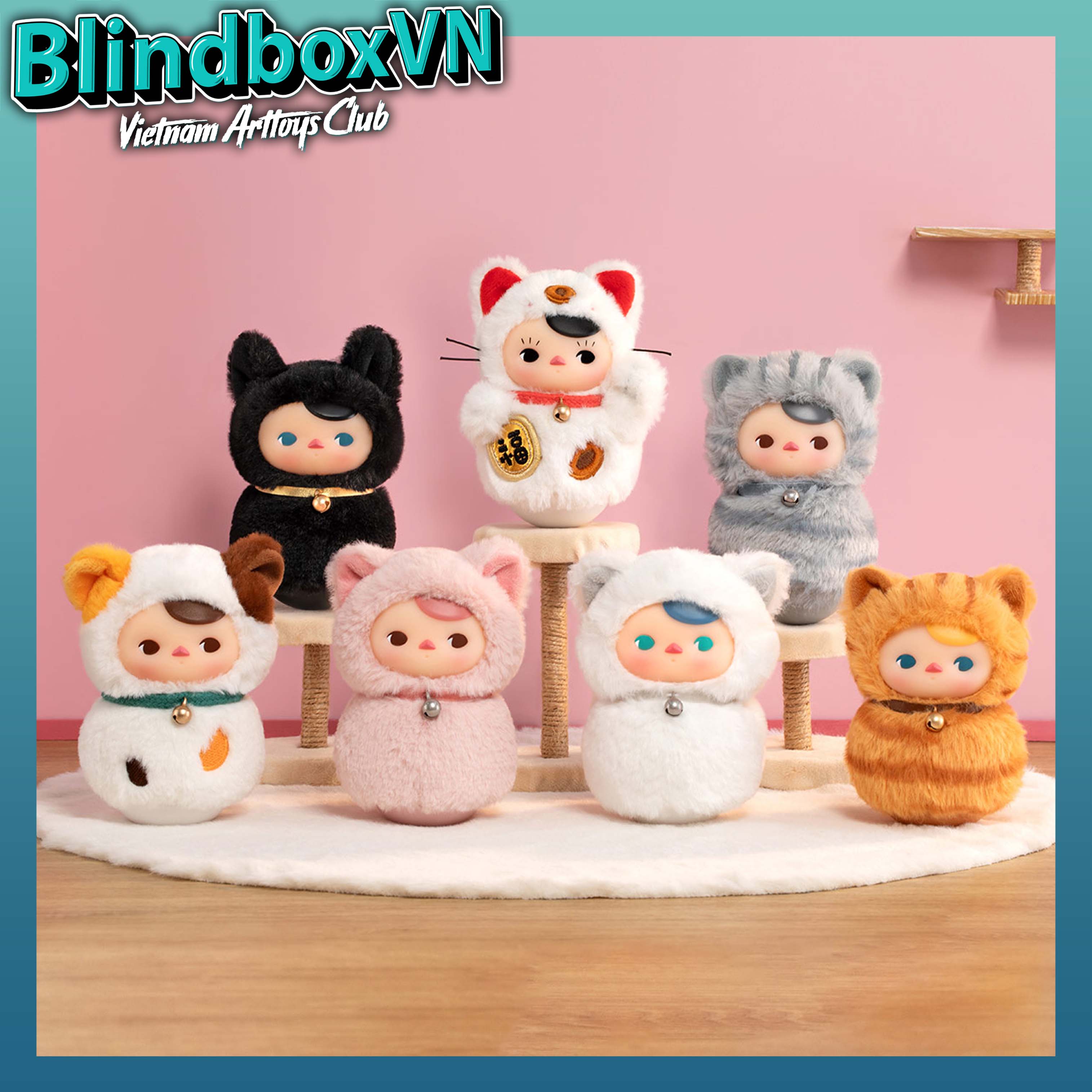 POP MART PUCKY Roly-Poly Kitty Series