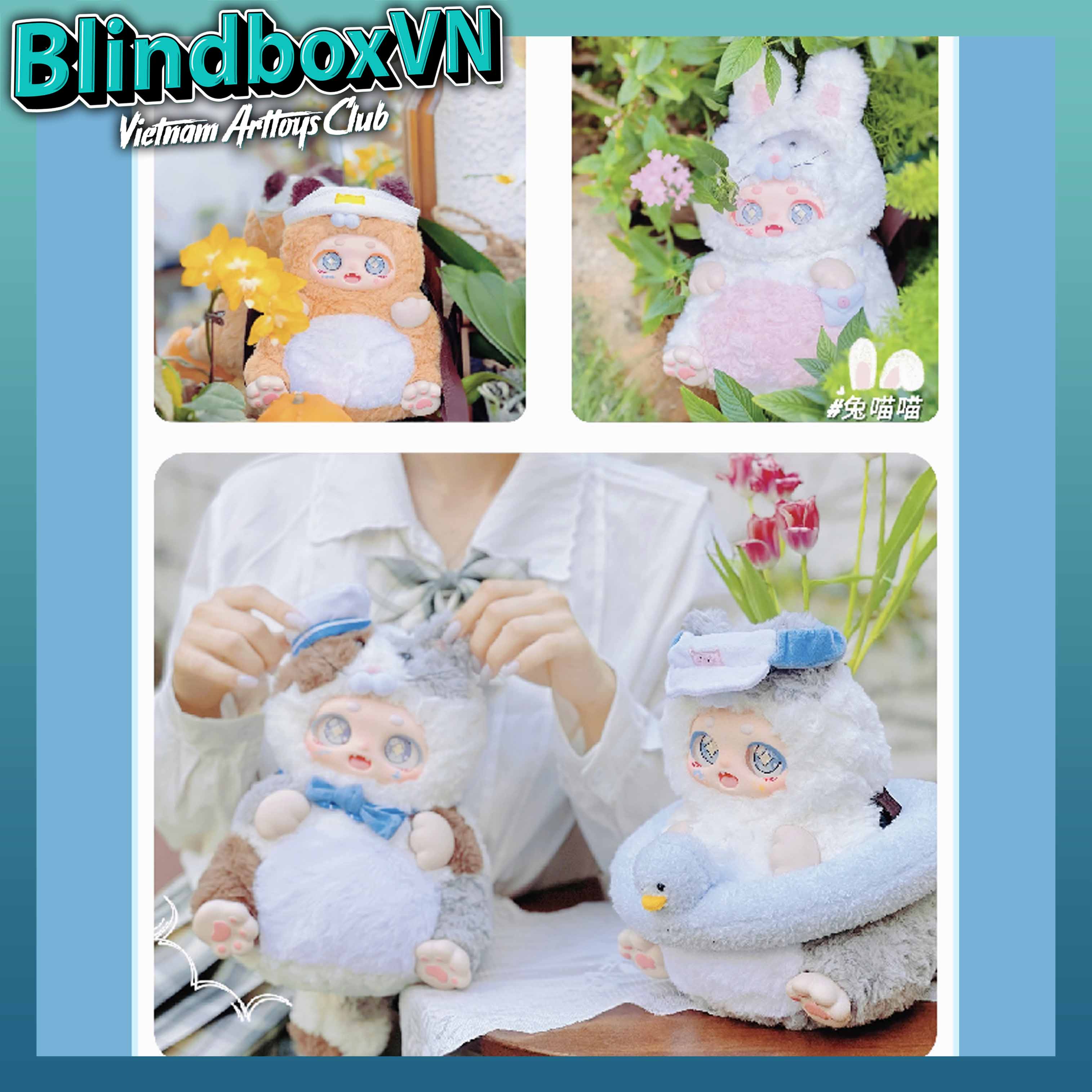 Blindbox Quilla Meow Plush Zipper Backpack 600%