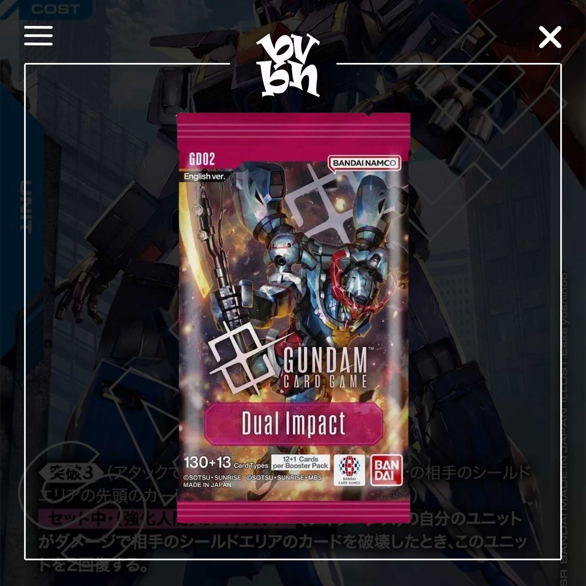 Thẻ bài TCG Gundam Steel Requiem GD02